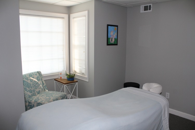 Therapeutic massage treatment rooms. Clean, Cool, Quiet, Comfortable.